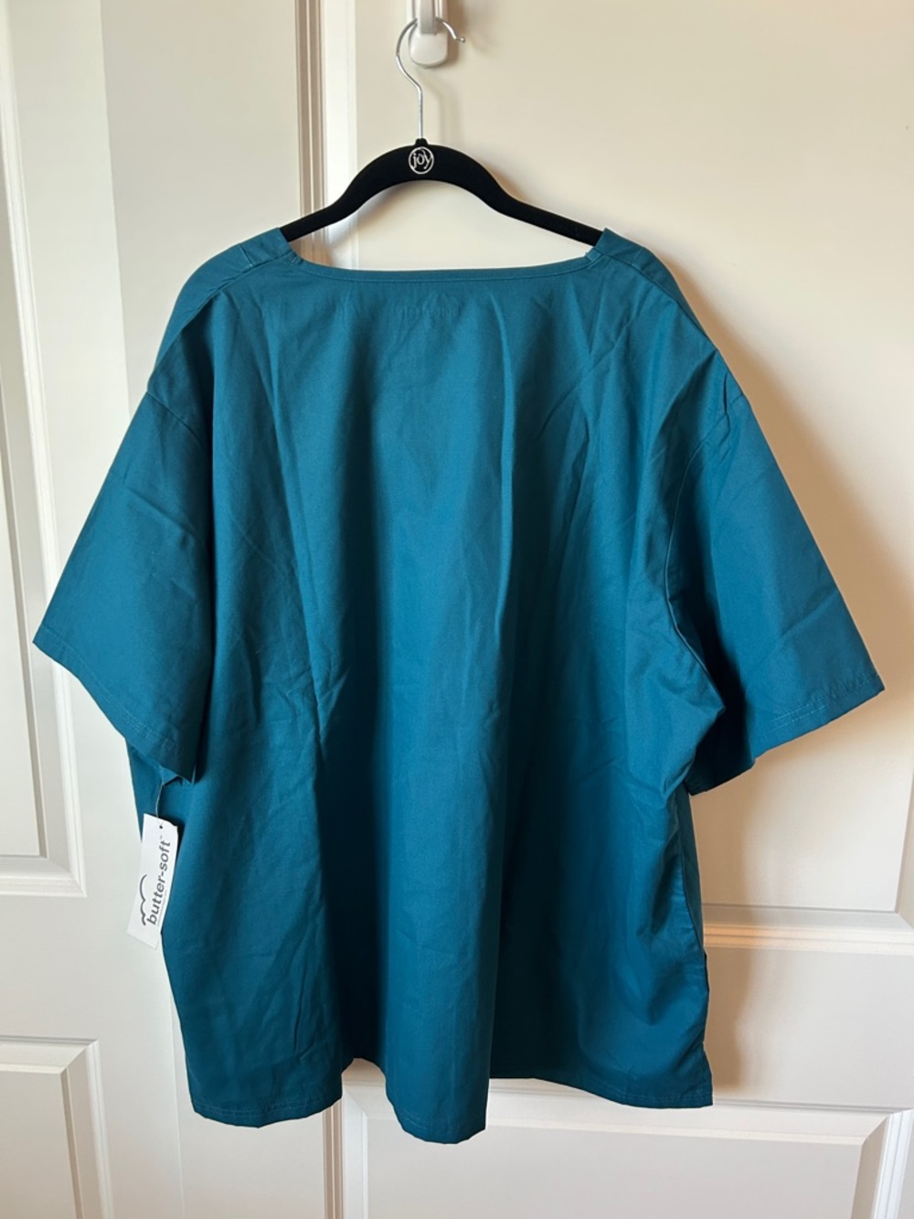 NWT Butter-Soft Women’s Teal V-Neck Short Sleeve Scrub Top 3X - Picture 3 of 6